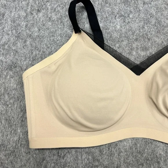 Honeylove Bra Womens 1X Beige Wireless Padded Lightly Lined Plus Size Mesh - Picture 2 of 16